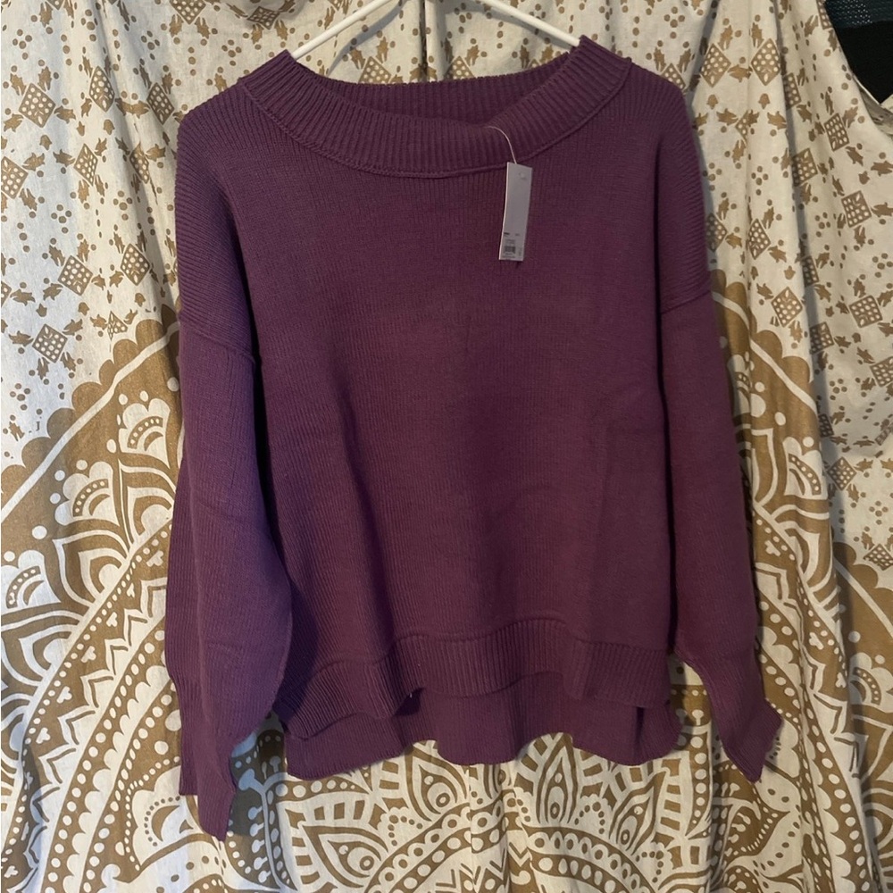 Kohl's Women's Plum Crew Neck Sweater
